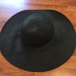 jcrew black floppy hat